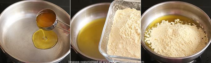 How to make besan burfi recipe - Step2