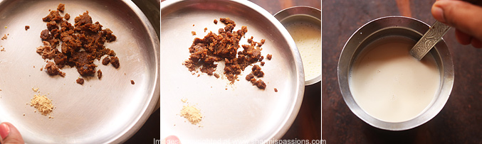 How to make karupatti paal recipe - Step1