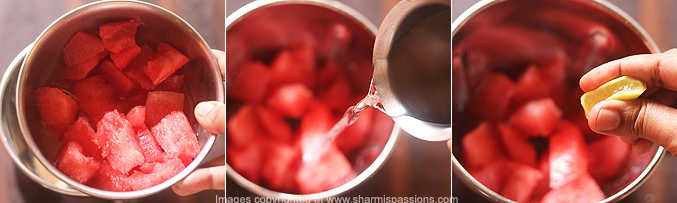 How to make watermelon agua fresca recipe - Step1