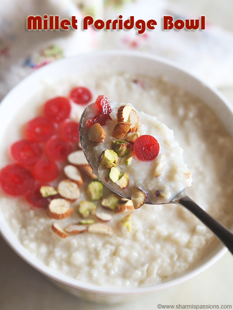 millet sweet porridge bowl recipe