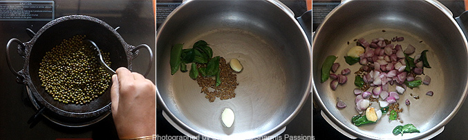 How to make green gram curry recipe - Step1