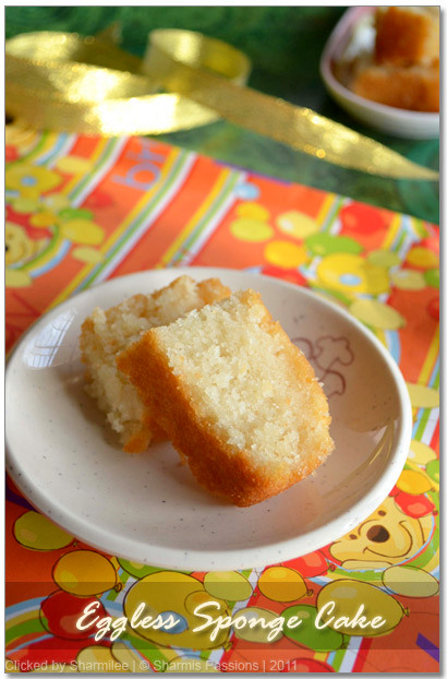 Eggless Vanilla Sponge Cake Recipe