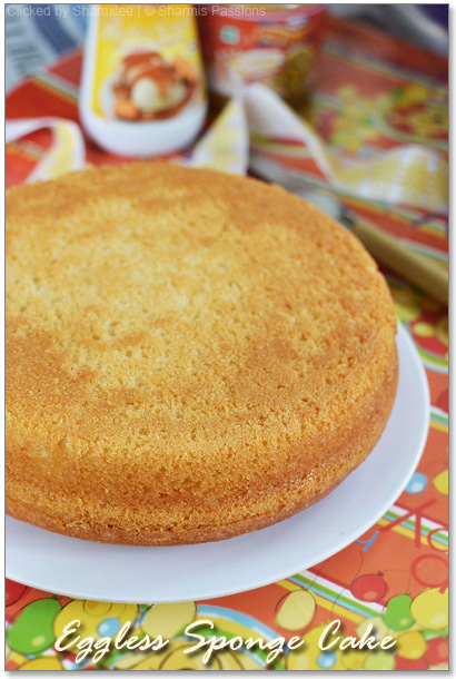 Eggless Vanilla Sponge Cake Recipe