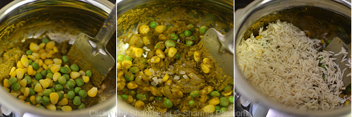 Corn Peas Pulao Recipe - Step3