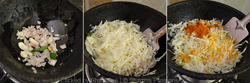 Cabbage Dry Curry Recipe - Step2