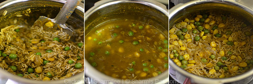 masala corn peas pulao step 4