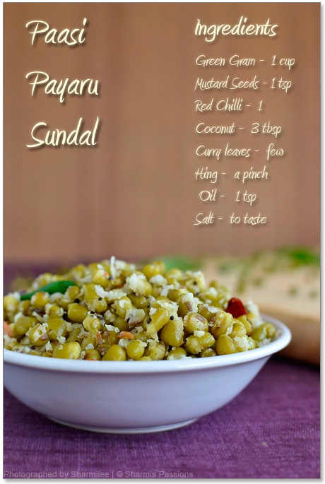 Paasi Payaru Sundal Recipe