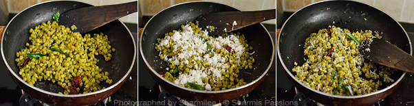 How to make green gram sundal - Step2