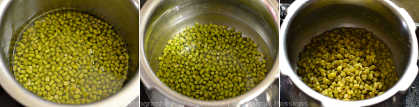 How to make green gram sundal - Step1