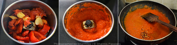 Fusilli Pasta in Roasted Red Bell Pepper Sauce - Step3