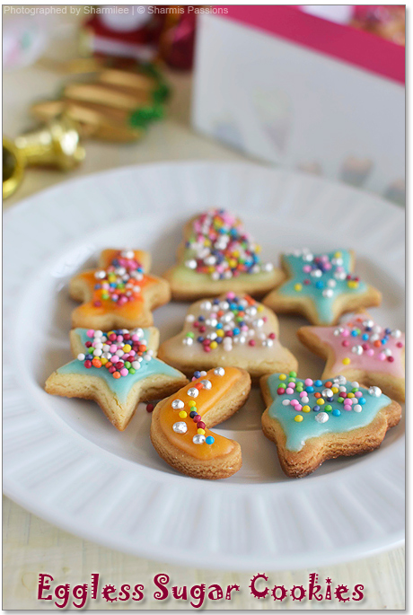 Eggless Sugar Cookies(with royal icing)