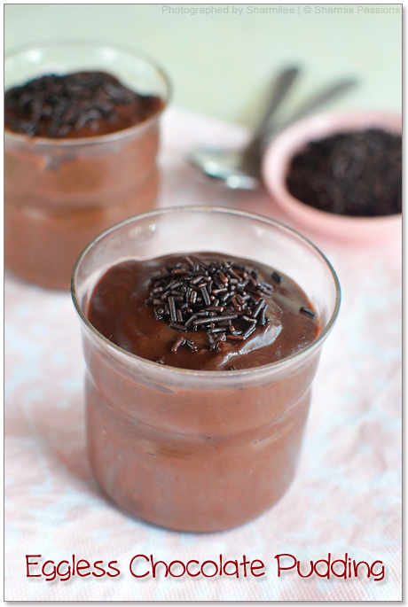 Eggless Chocolate Pudding | Easy Pudding Recipes - Sharmis Passions