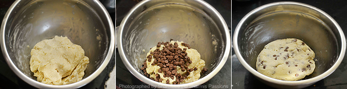 How to make choco chip cookies - Step3