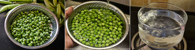 How to make frozen peas at home - Step1