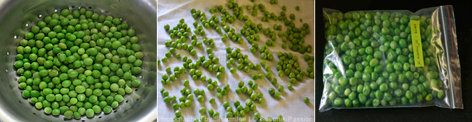 How to make frozen peas at home - Step3