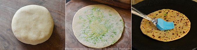How to make green peas paratha - Step5