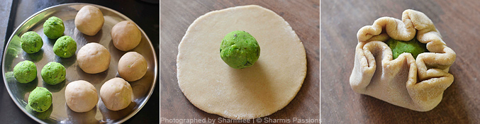 How to make green peas paratha - Step4