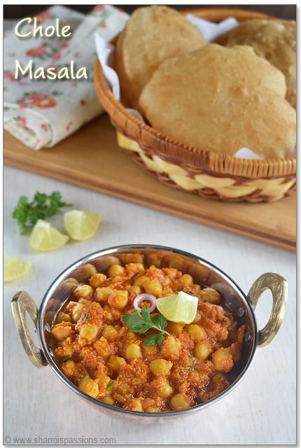 Chana Masala Recipe - Side dish for Poori