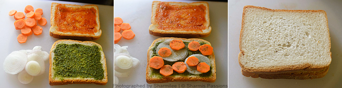 Veg Bread Sandwich Recipe - Step1