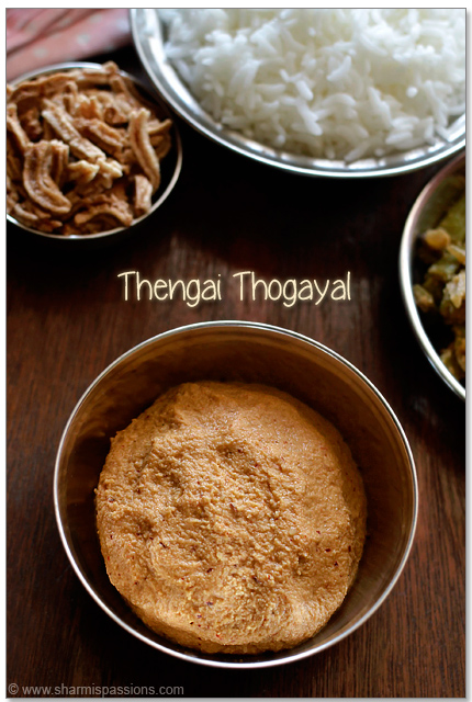Rice with Thengai Thogayal