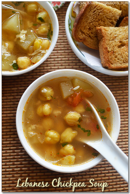 Chickpea Soup Recipe - Lebanese Style