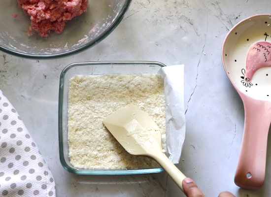 coconut ice recipe - add white mixture