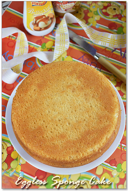 Eggless Vanilla Sponge Cake Recipe