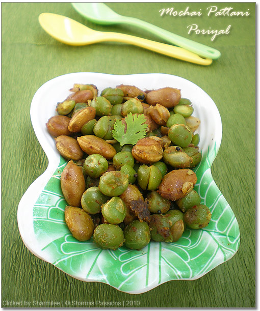 Mochai Pattani Poriyal / Hyacinth Beans Peas Dry Curry Sharmis Passions