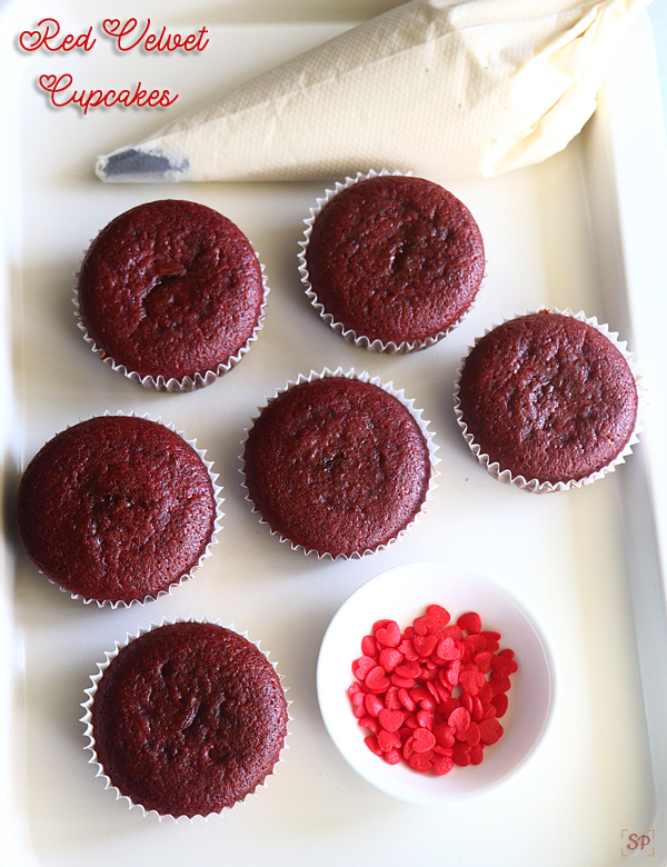 eggless red velvet cupcakes recipe