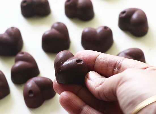 homemade chocolates ready