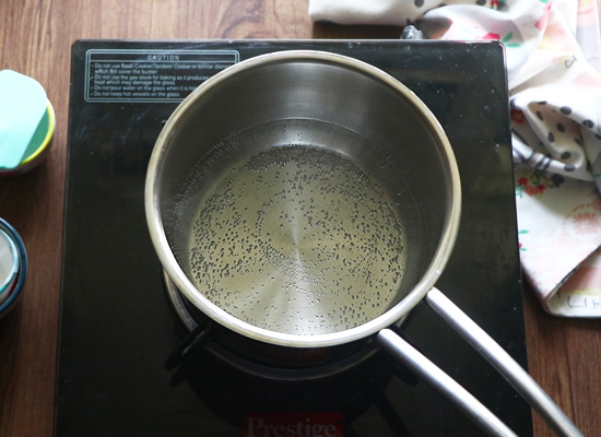boil water in a sauce pan