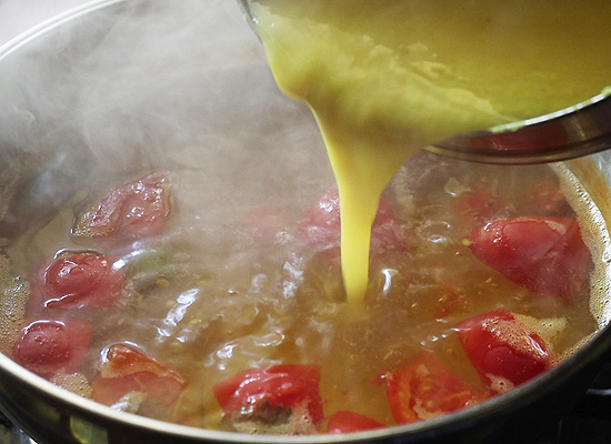 lemon rasam recipe add cooked dal