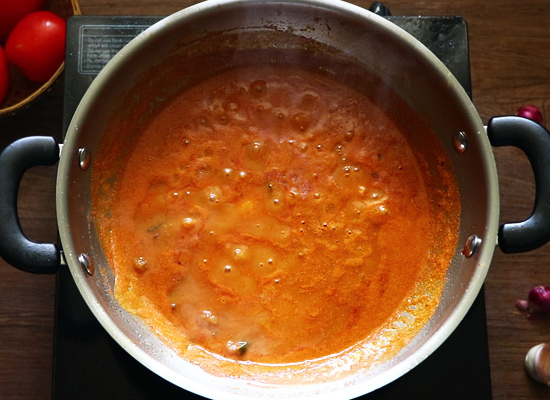 Thakkali kuzhambu recipe boil and switch off