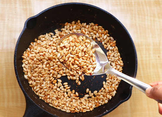 roasted melon seeds recipe mix well