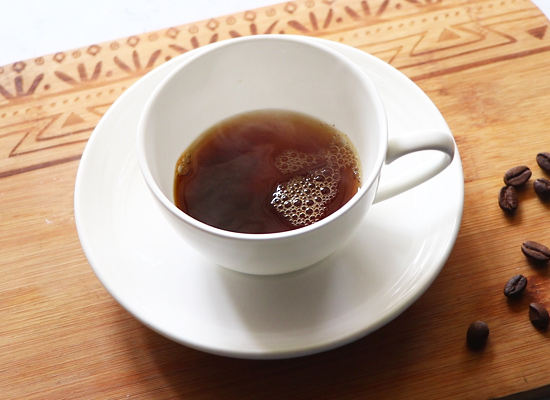 Black Coffee Recipe add little water