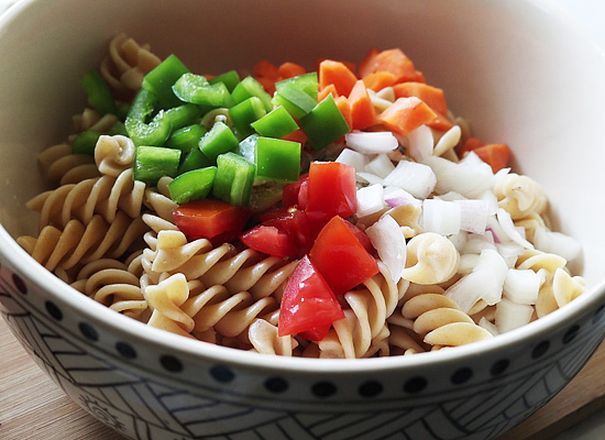 pasta salad recipe add vegetables