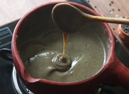 urad dal sweet porridge pourable consistency