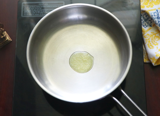 heat ghee in a pan