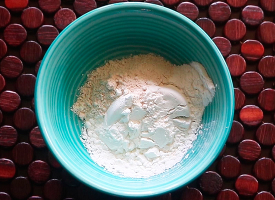 Cajun Potato Recipe- Flour in bowl