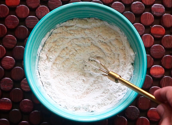 Blending the flour