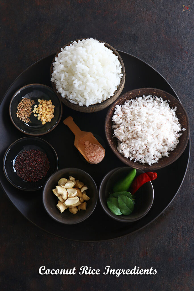 Coconut Rice Recipe Thengai Sadam Recipe Sharmis Passions