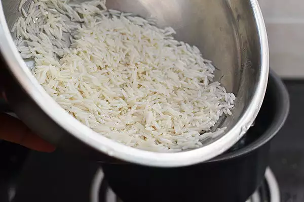 add drained rice