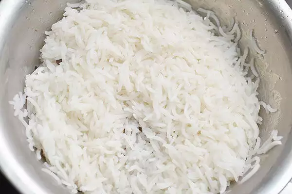 drain water from rice