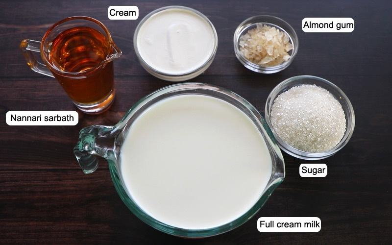 ingredients for making jigarthanda