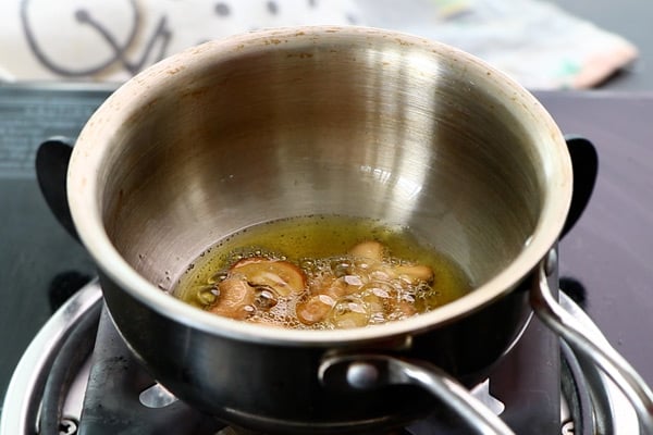 fry cashews