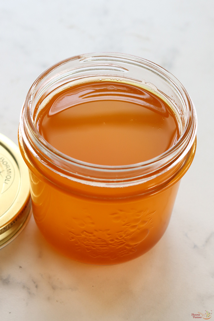 homemade ghee in a glass bottle