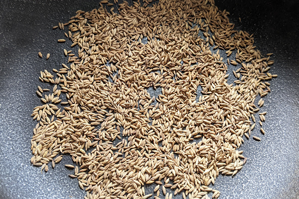 roast cumin seeds until golden