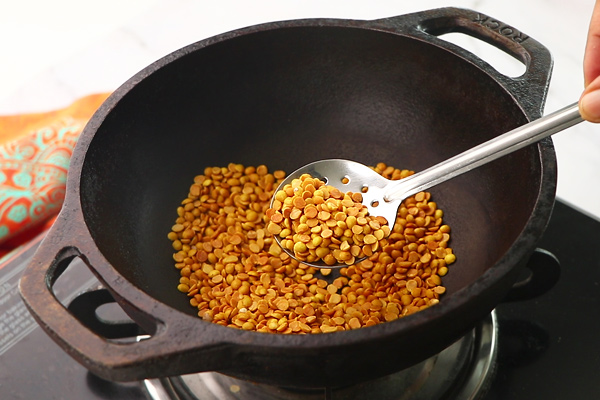 paruppu podi recipe roast until golden brown