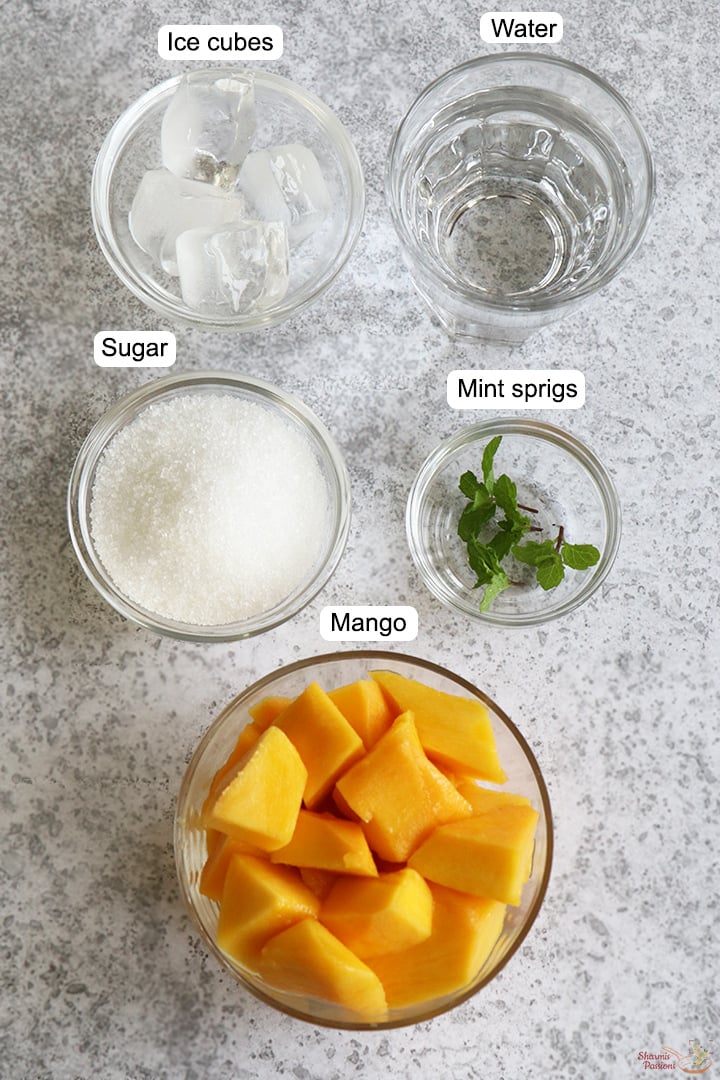 ingredients needed to make mango juice