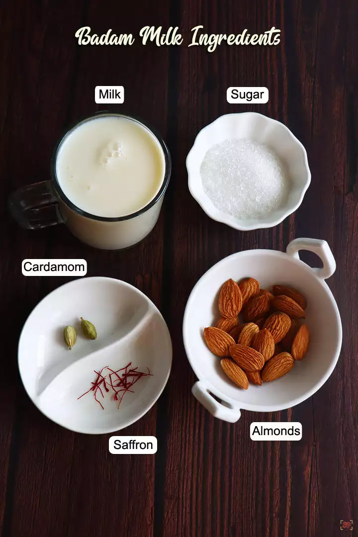 badam milk ingredients